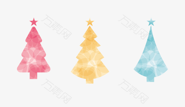 彩色圆形装饰圣诞树