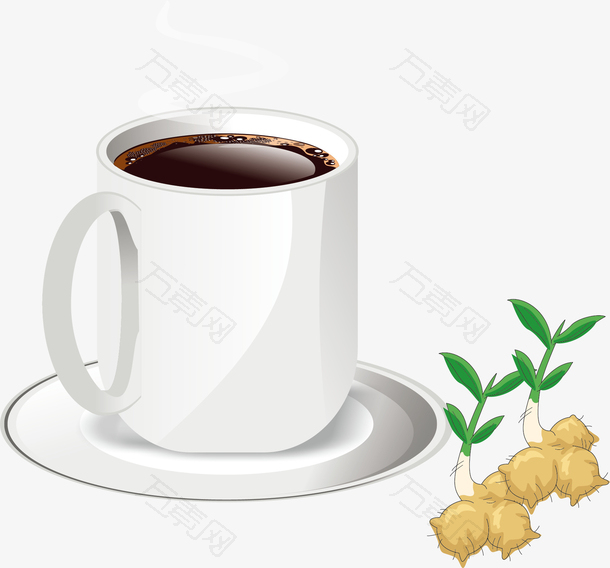 一杯姜茶平面广告设计