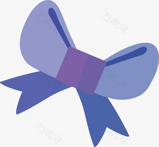 紫色蝴蝶结婴儿物品图标矢量素材