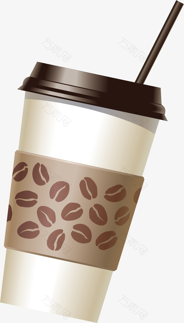 矢量图水彩咖啡杯子