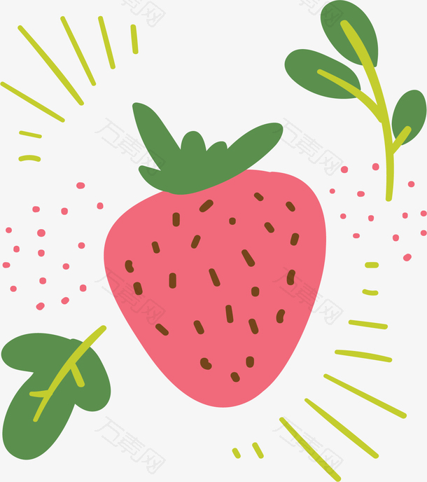 粉红卡通夏季草莓