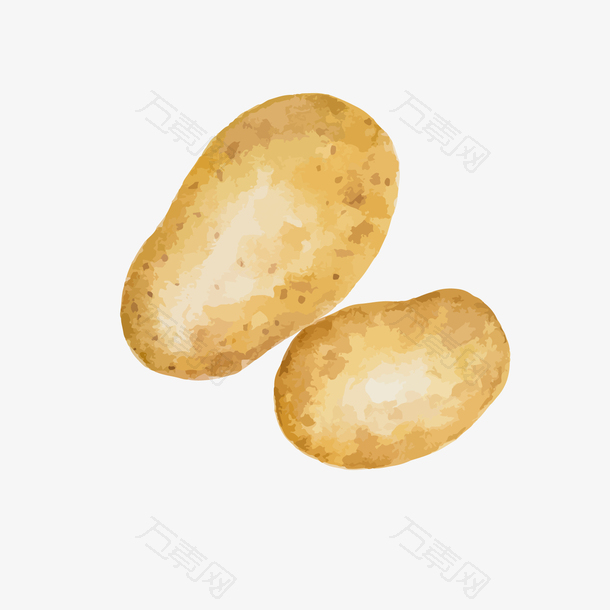 卡通水彩手绘马铃薯设计