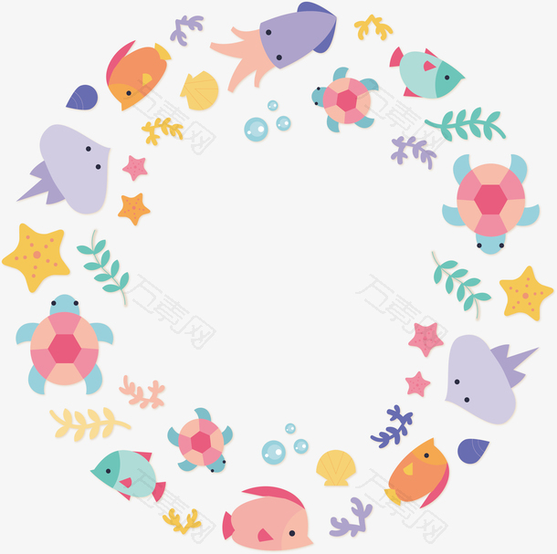 海洋动物花环设计