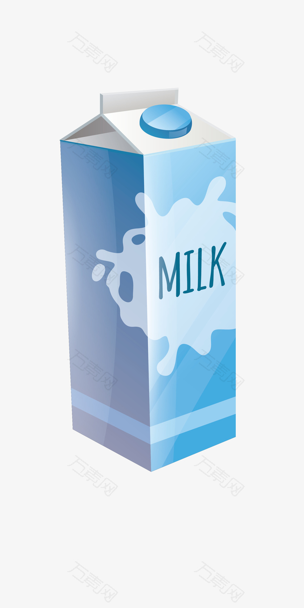 蓝色包装牛奶