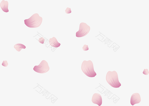 粉红色浪漫飞舞花瓣