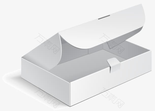 白色包装纸盒设计矢量图