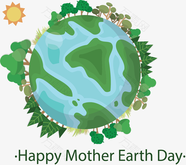 绿色地球地球母亲日海报