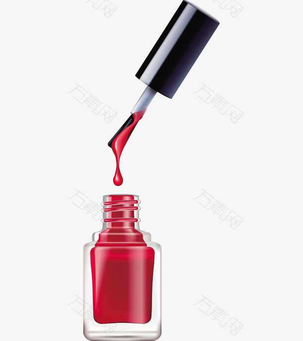 一瓶红色矢量指甲油