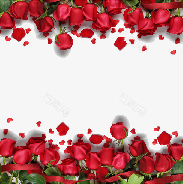 红色玫瑰情人节装饰图案