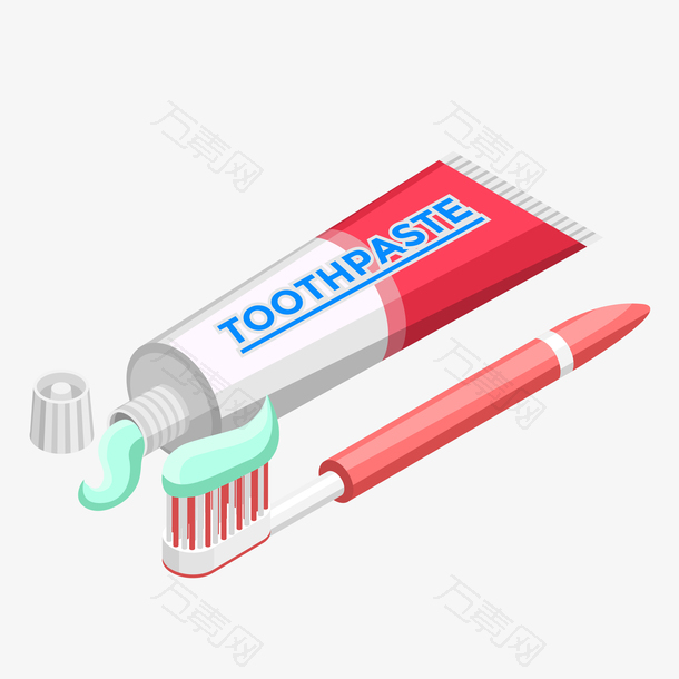 牙刷牙膏装饰素材