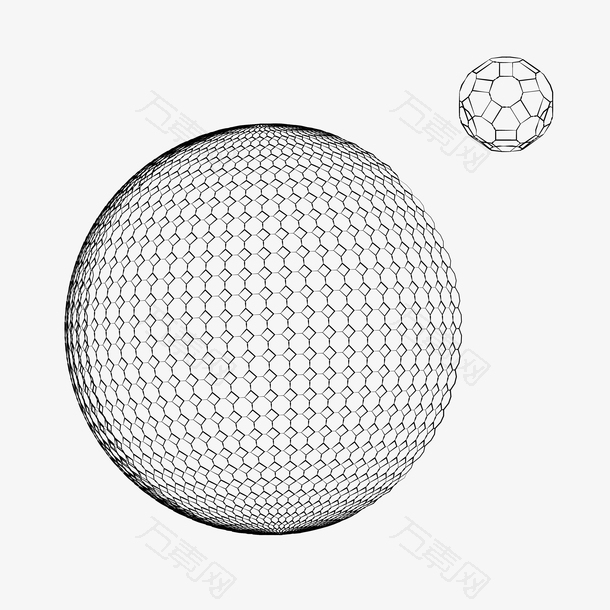 3D球形立体素材图案