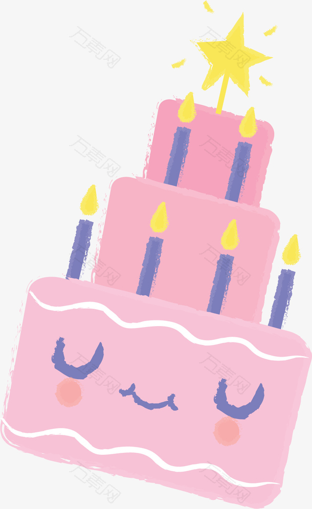 浪漫粉红公主蛋糕