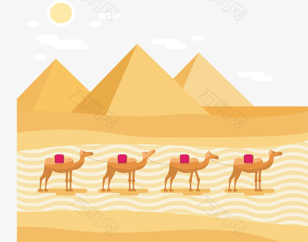 埃及金字塔旅游骆驼
