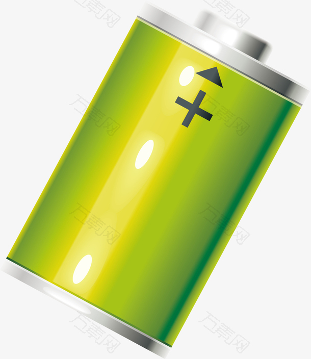 绿色新能源电池矢量