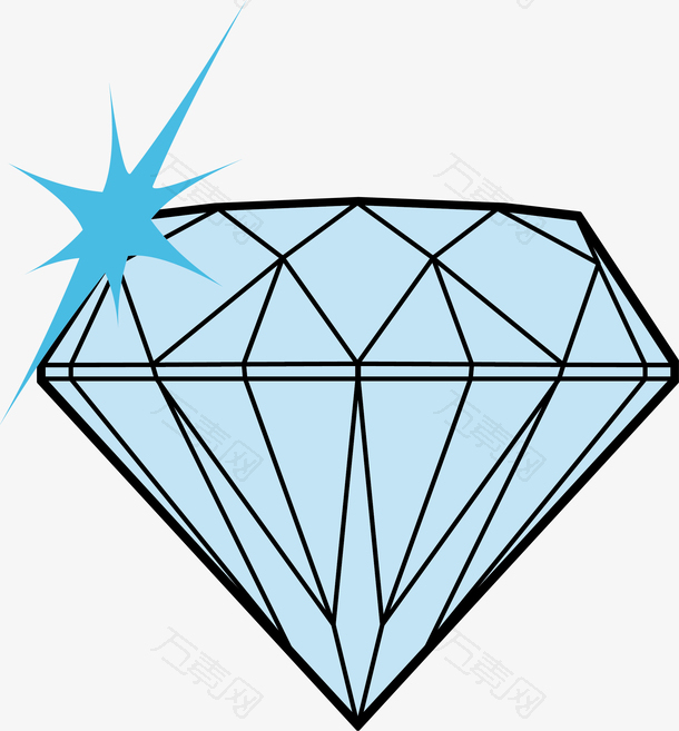 蓝色钻石矢量图