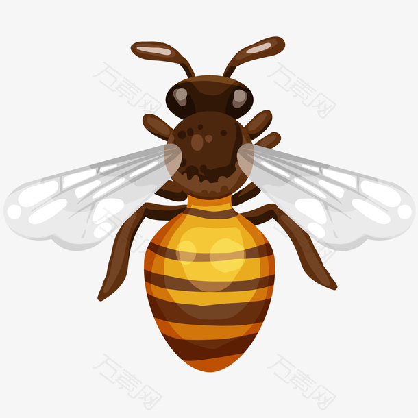 蜜蜂图标矢量插画
