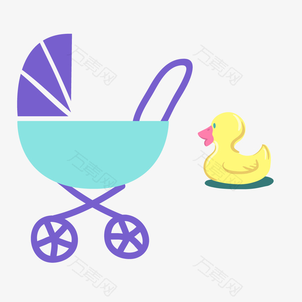 卡通婴幼儿可爱玩具婴儿车小鸭子