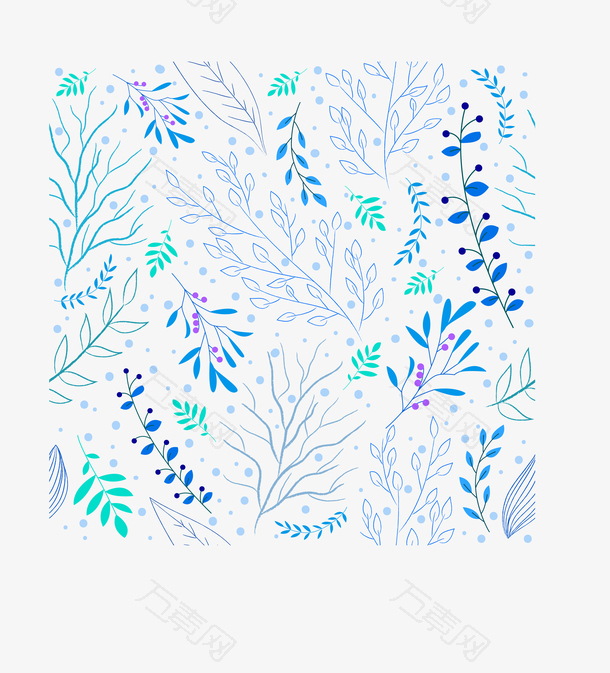 装饰蓝色植物