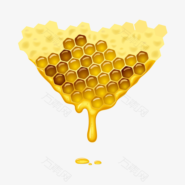 装饰图案蜜蜂金黄色滴