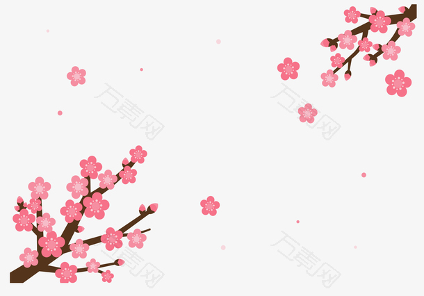 粉红浪漫樱花花纹