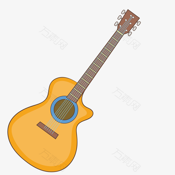 卡通乐器吉他设计