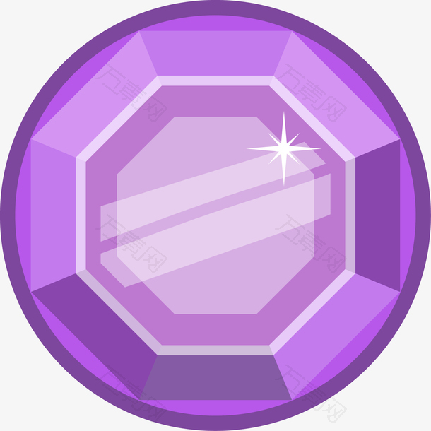 紫色矢量宝石素材图