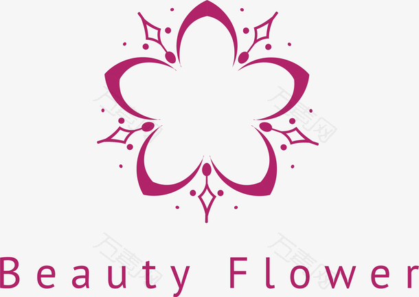 花朵美容logo设计