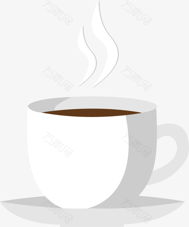 矢量图白色的咖啡杯