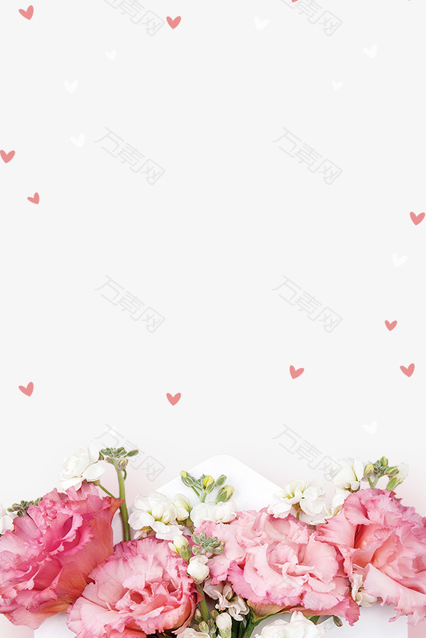 感恩母亲节粉色花朵边框