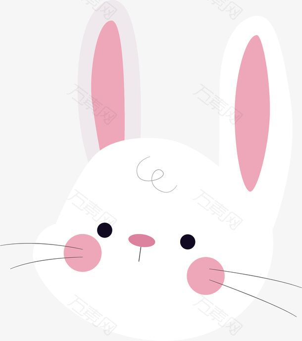 兔子头像PNG下载