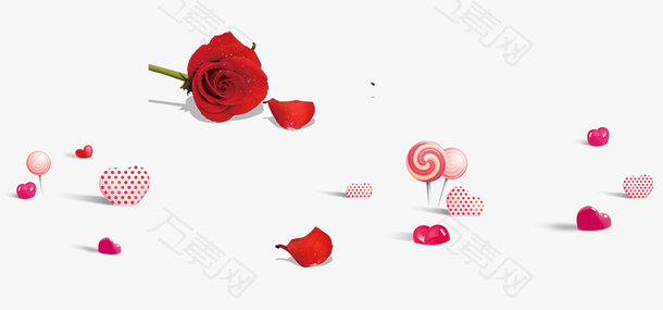 红色棒棒糖玫瑰花