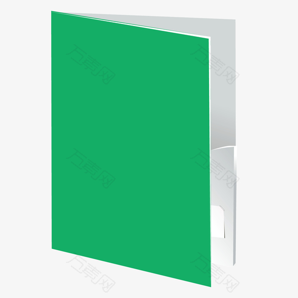 矢量质感绿色文件夹办公