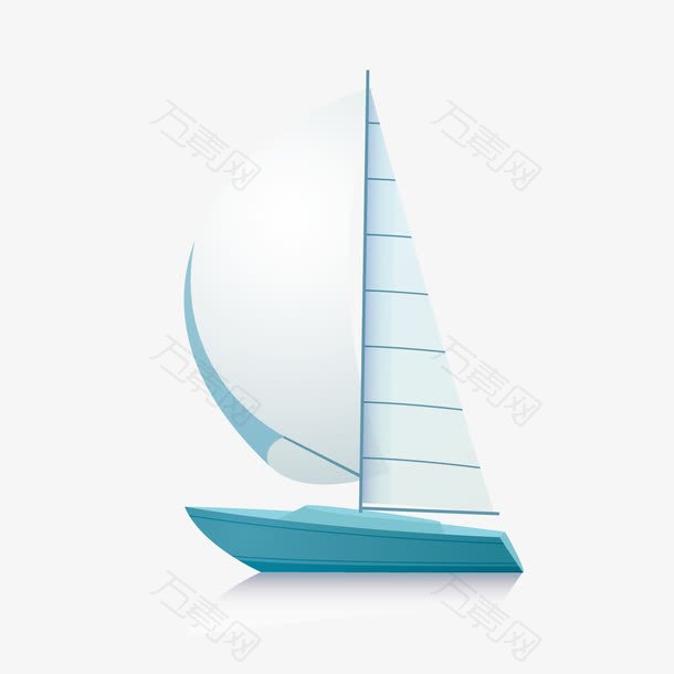 夏日海上帆船船