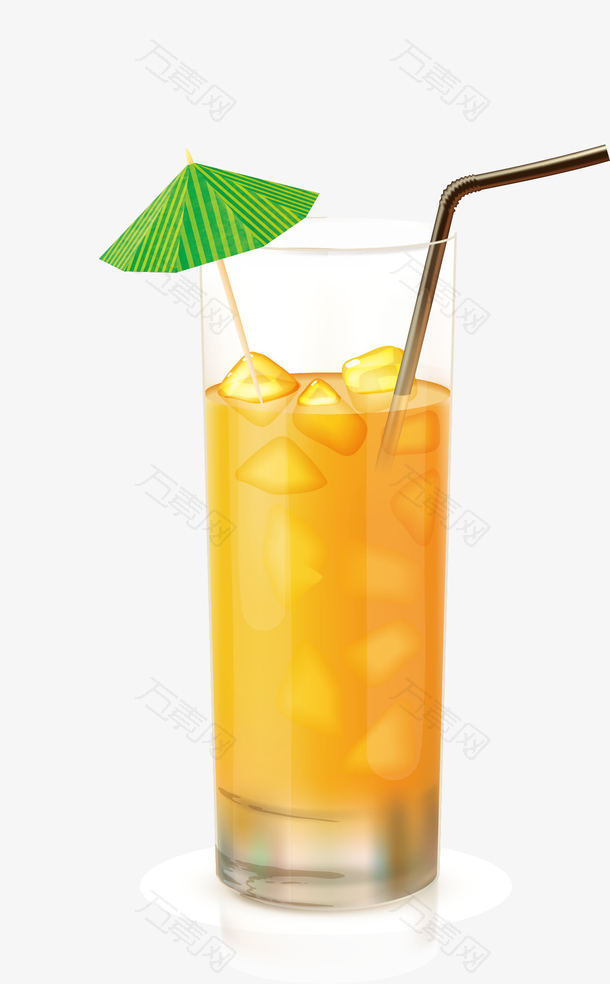 橙色果汁矢量图