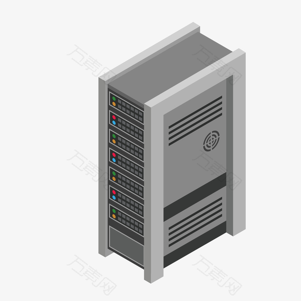 灰色卡通设计电脑机箱