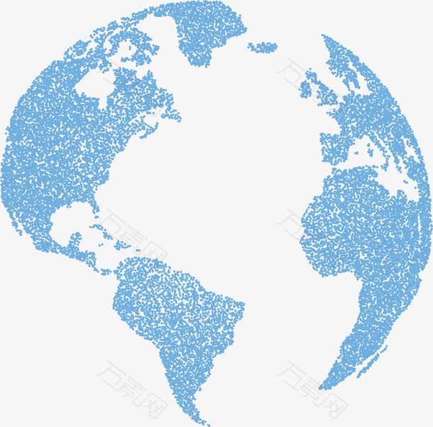 蓝色波点世界地图