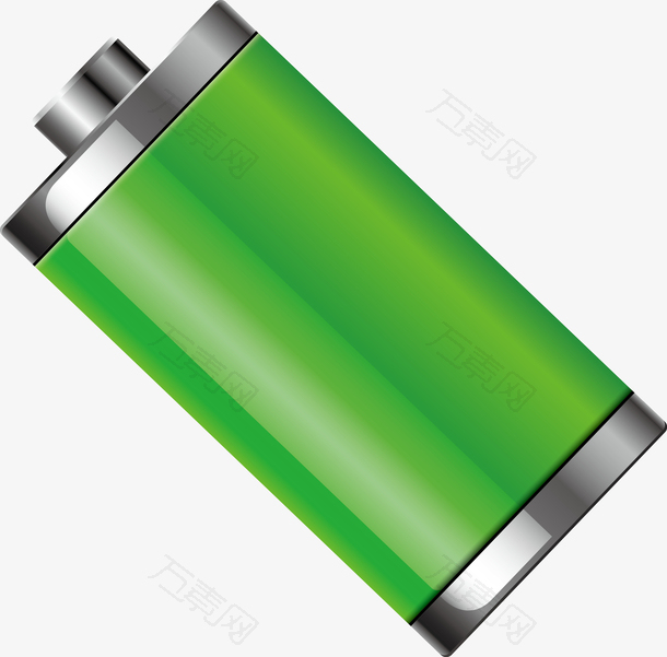 手绘环保节能绿色电池