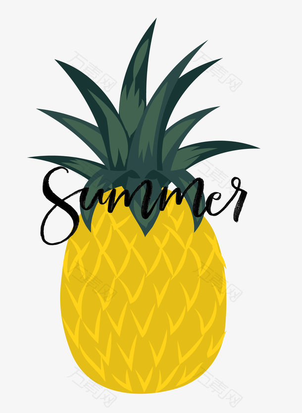 夏日手绘菠萝免费下载
