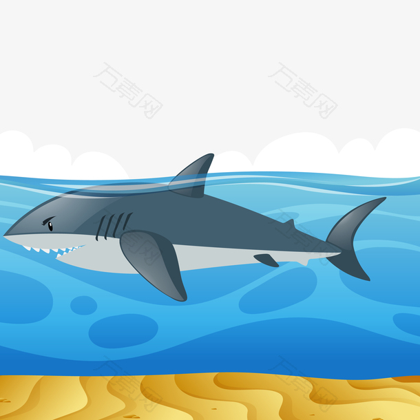 矢量鲨鱼的背景设计