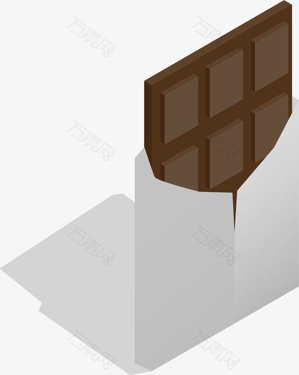 矢量图拆开的巧克力
