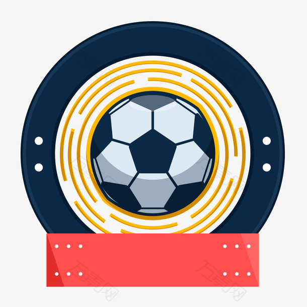 世界杯足球比赛创意图标矢量素材