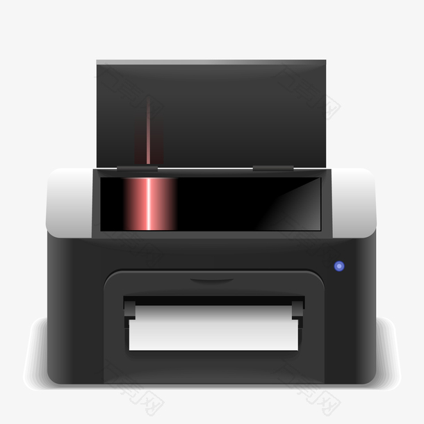 黑色的打印机设计矢量图