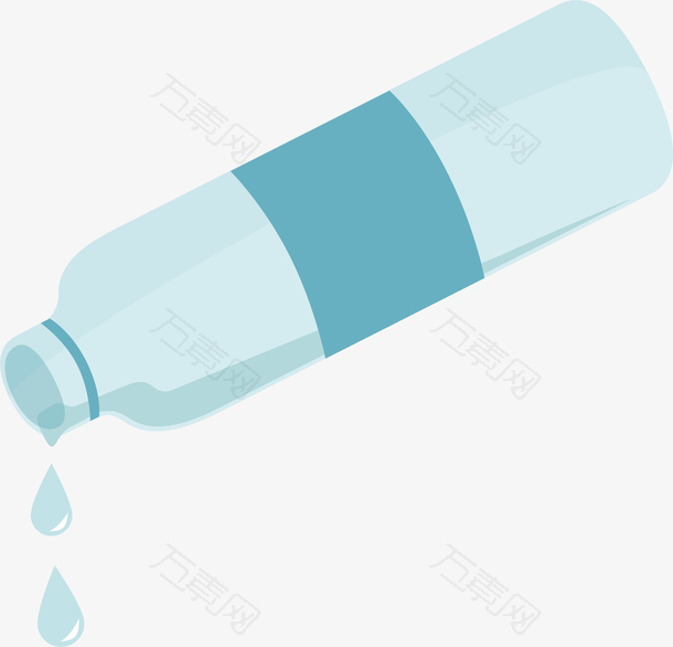 矢量图滴水的空水瓶