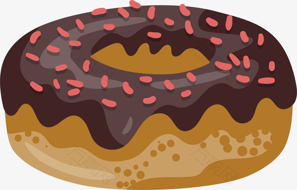 巧克力甜甜圈矢量图