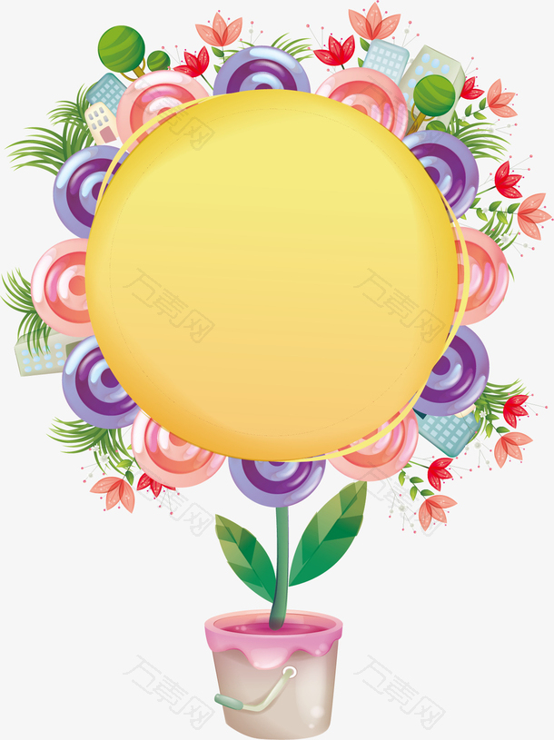装饰图案彩绘向日葵