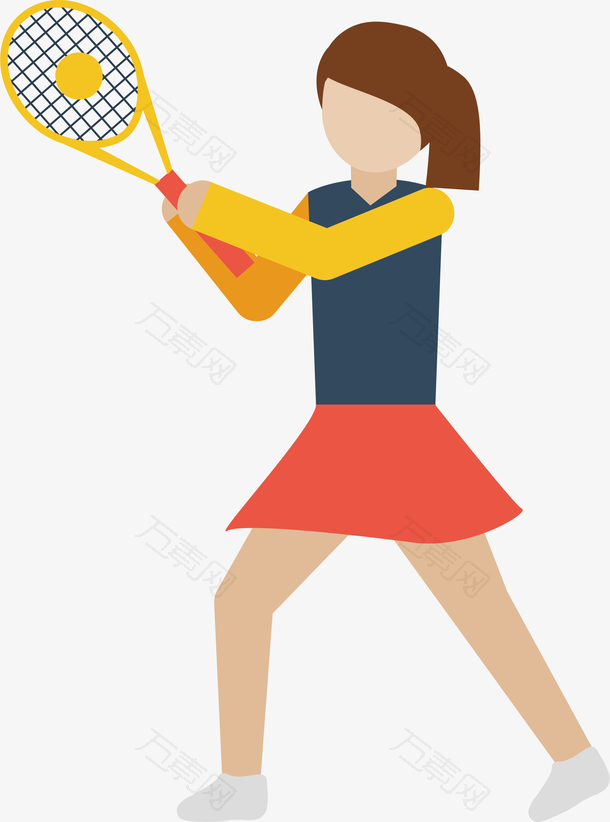 健身打网球的女孩