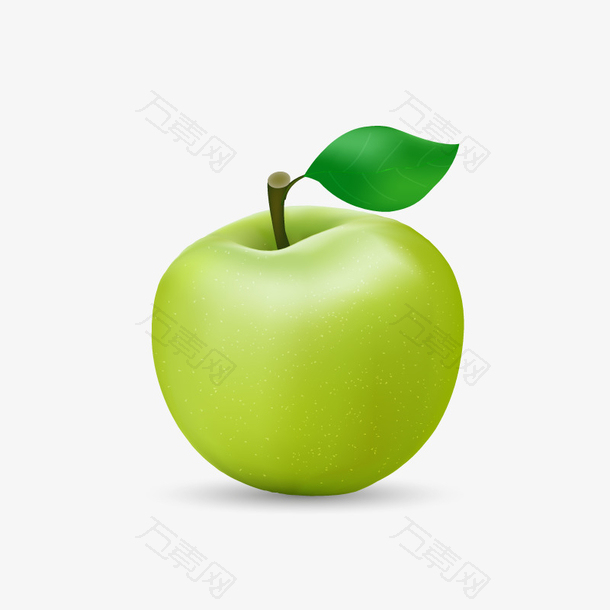 矢量绿苹果