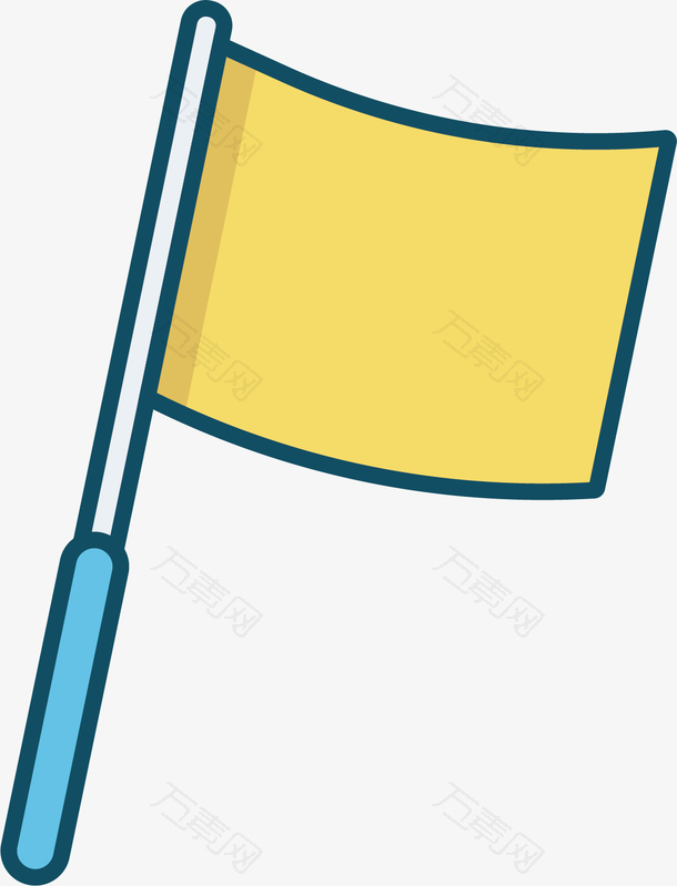矢量图黄色的旗子
