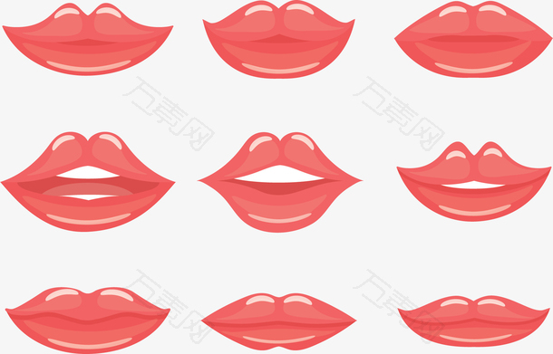 西瓜红嘴唇口型嘴型