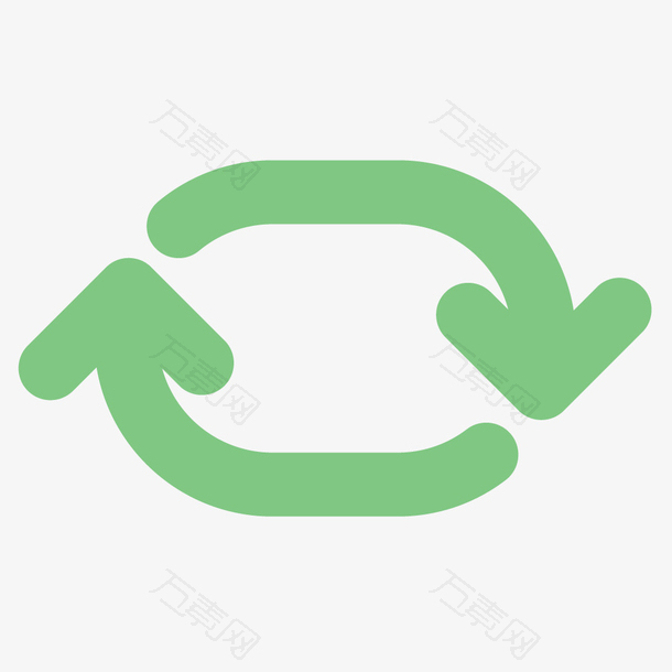 绿色循环箭头矢量素材